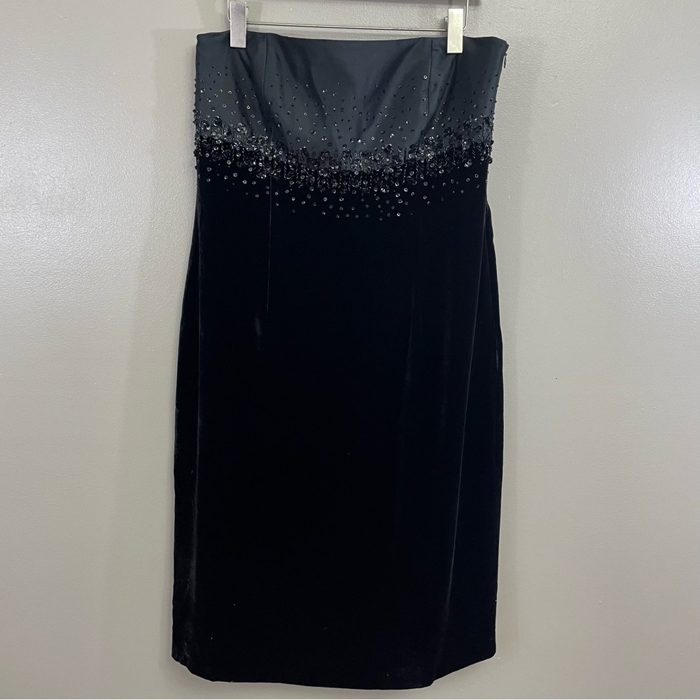 Ann Taylor women’s strapless velvet dress elegant evening gown holiday